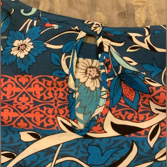 Johnny Was Blue Bondi Long Sleeve Top With Lace Trim, Size 2X. - Picture 8 of 15